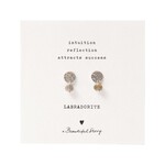 A Beautiful Story Mini Coin Labradorite SP Earrings