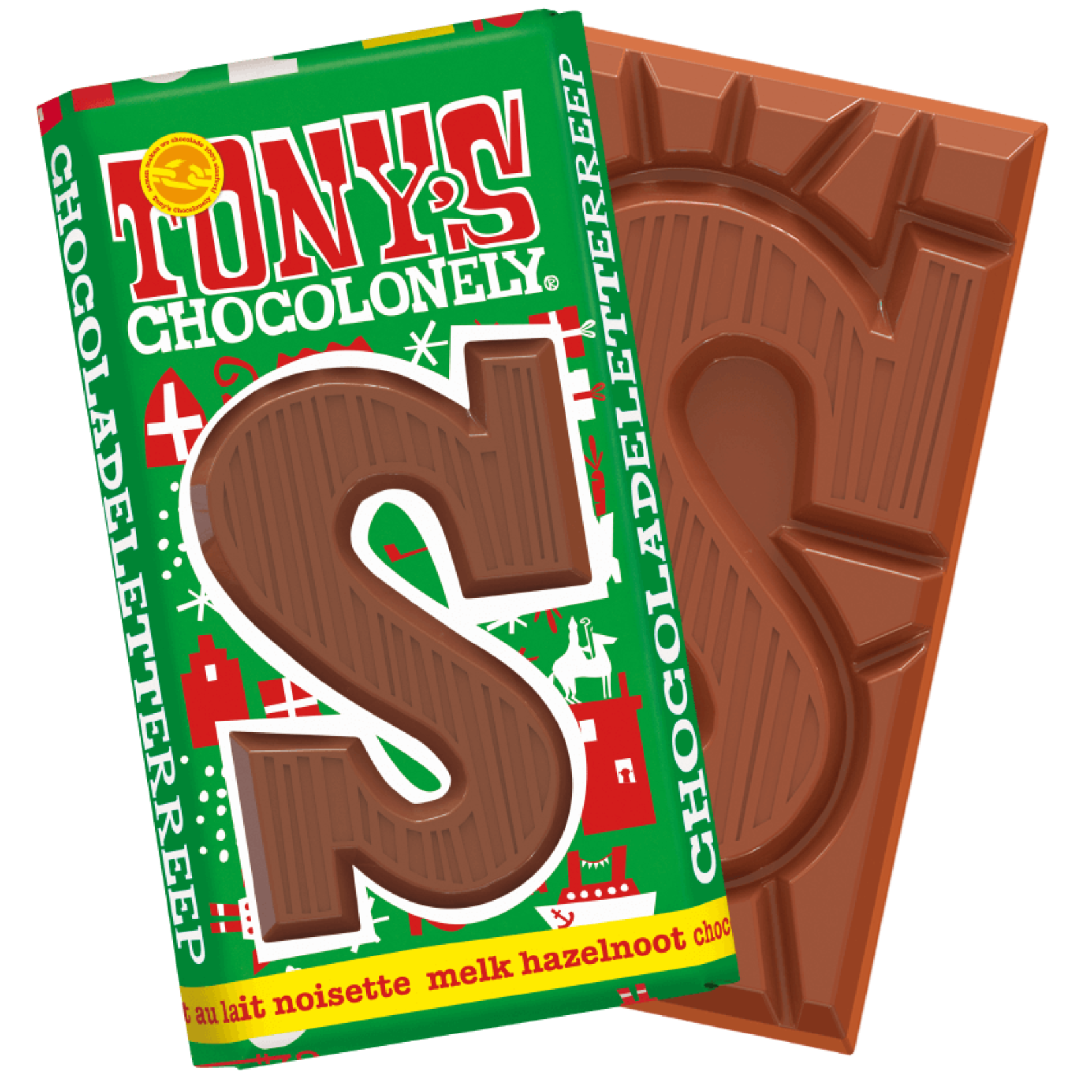 Tony's Chocolonely Tony's Letterreep S Melk Hazelnoot 180 g