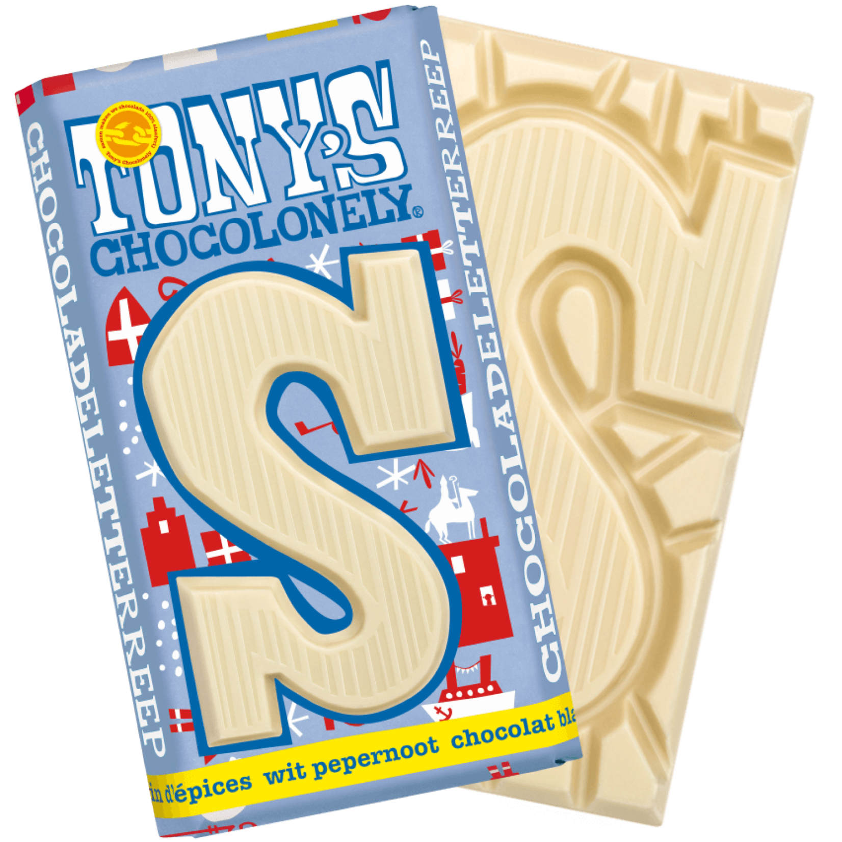 Tony's Chocolonely Tony's Letterreep S Wit Pepernoot 180 g