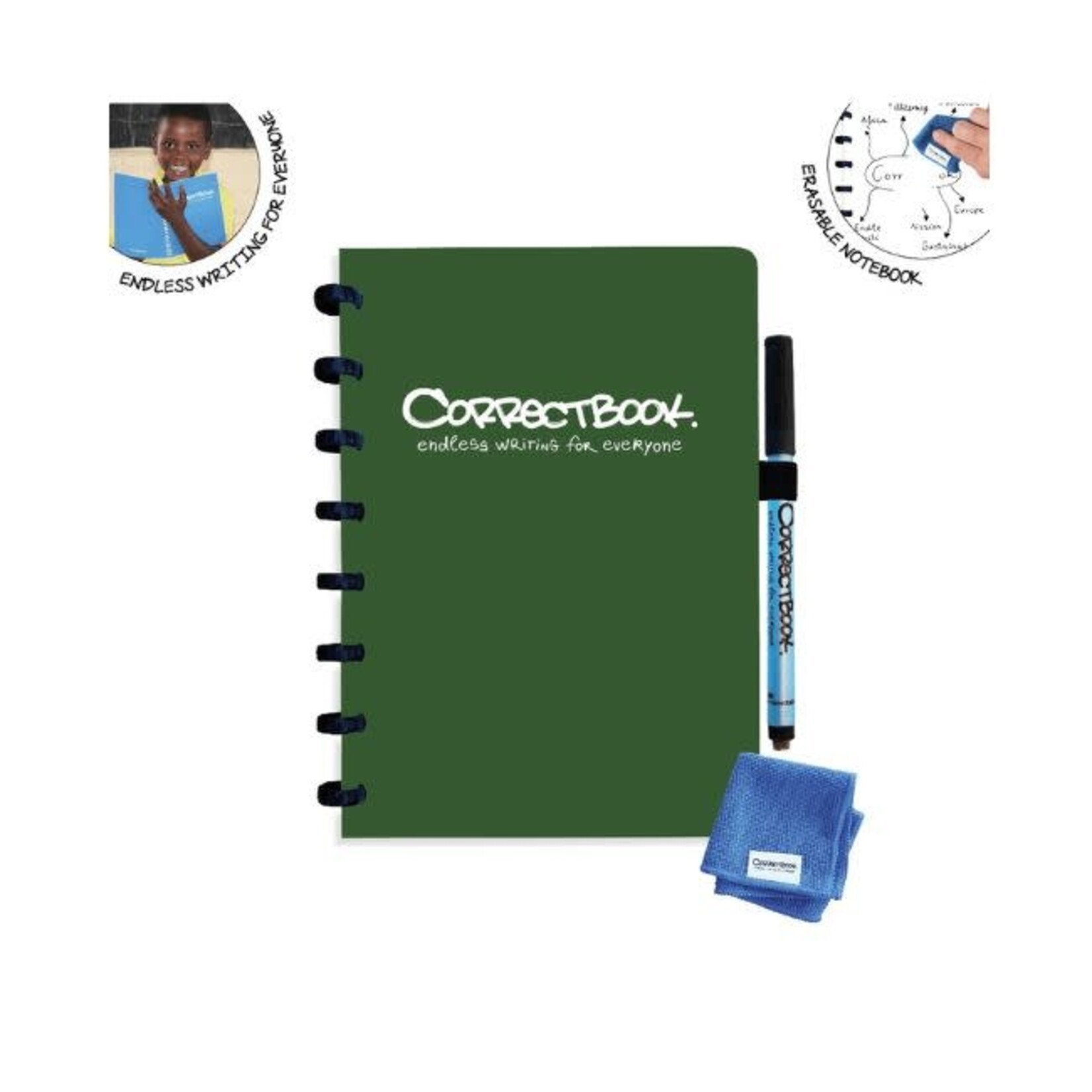 Correctbook CB A5 - Gelinieerd - Forest Green