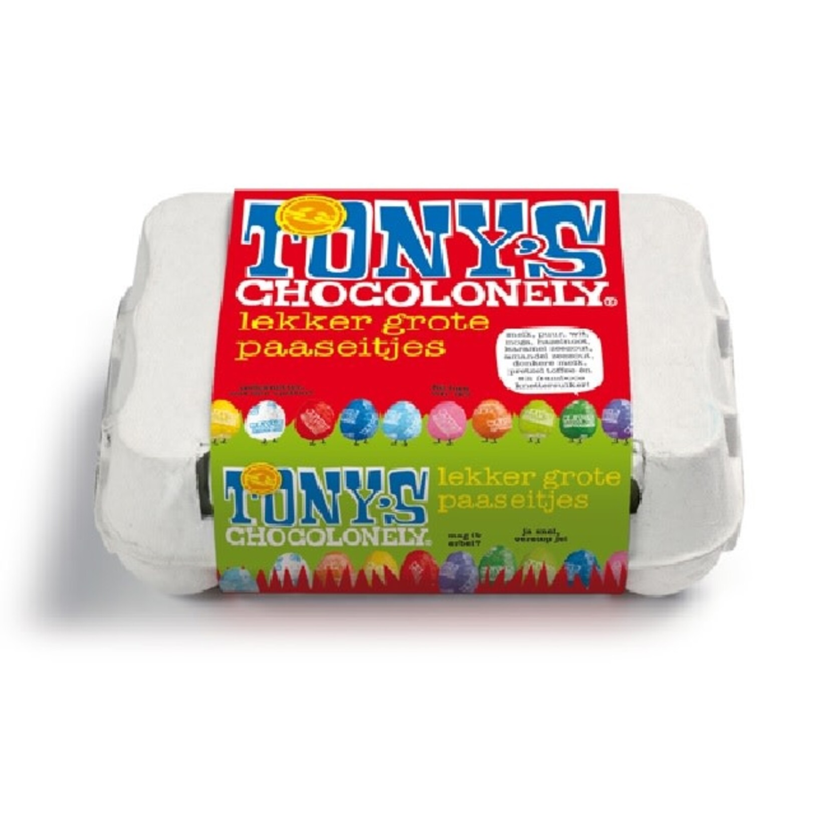 Tony's Chocolonely Tony's Paaseitjes Doosje 12 stuks 150gr