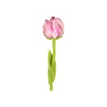 Sjaal met Verhaal Bloem: Tulp Flora - zacht fuchsia