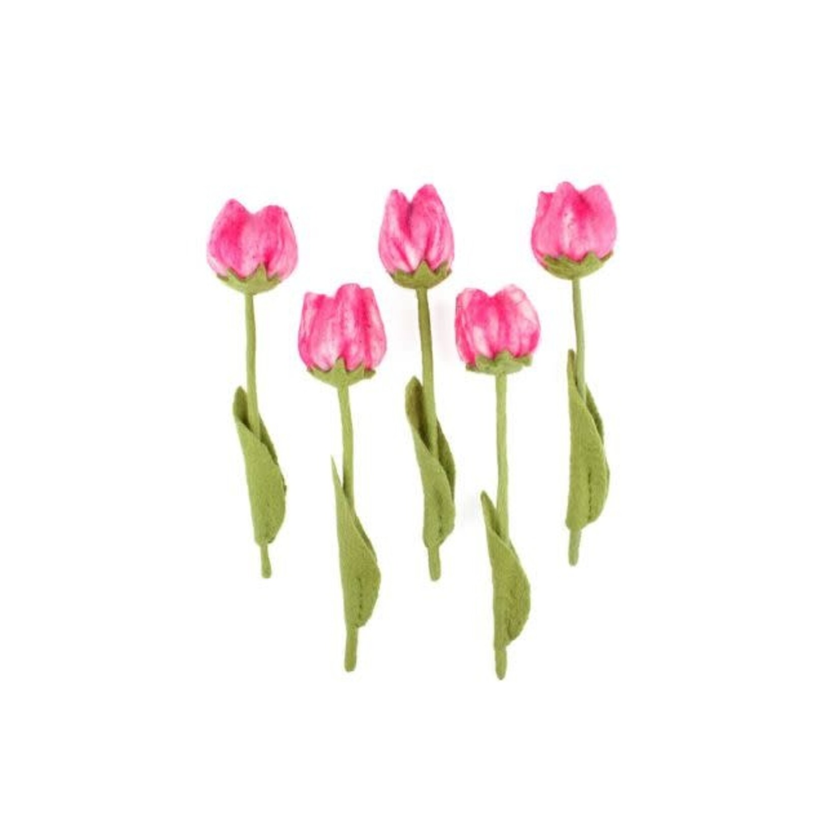 Sjaal met Verhaal Bloem: Tulp Fey - fuchsia