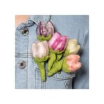 Sjaal met Verhaal Broche Tulp Soft Colors gemeleerd