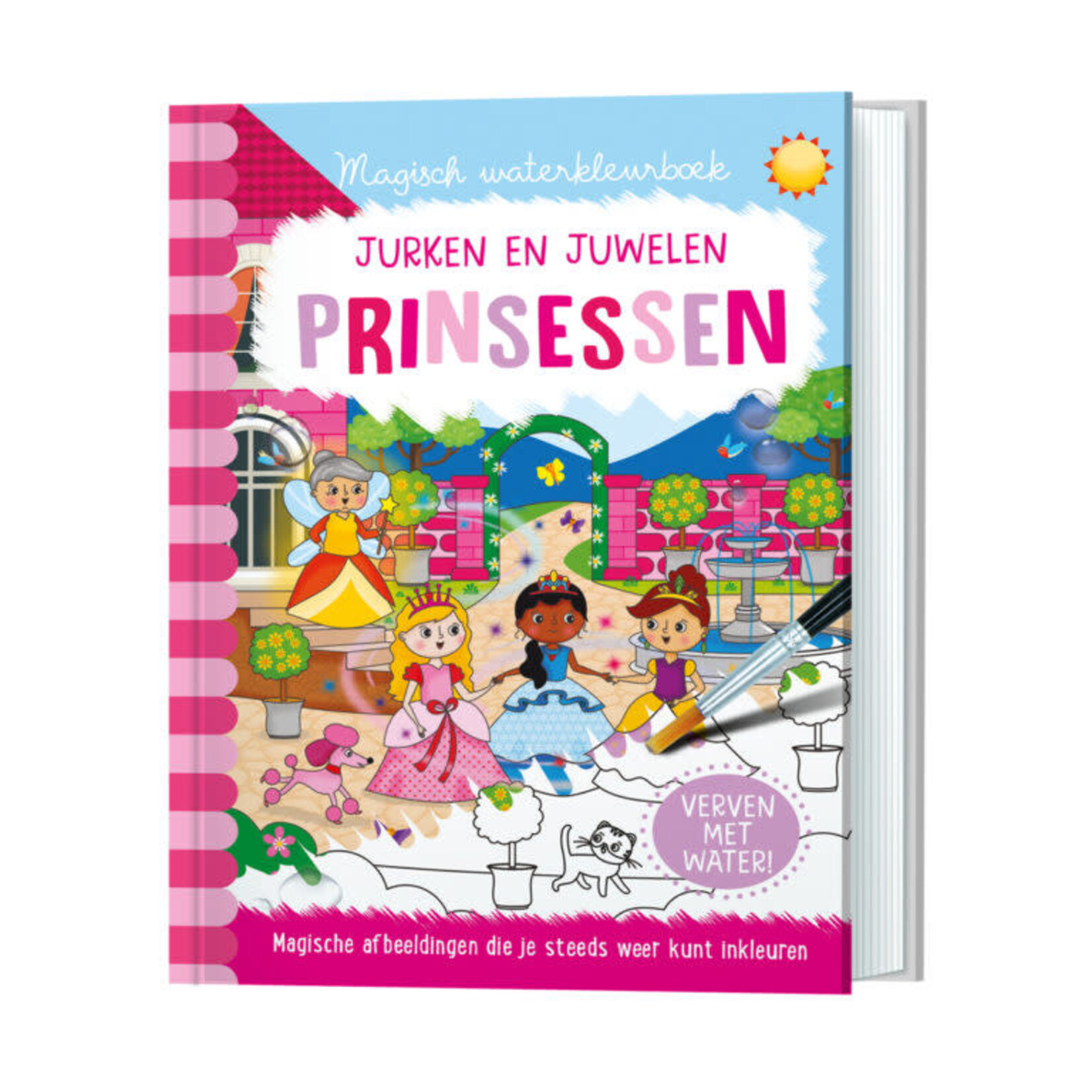 Lantaarn Uitgeverij Magisch Waterkleurboek Prinsessen