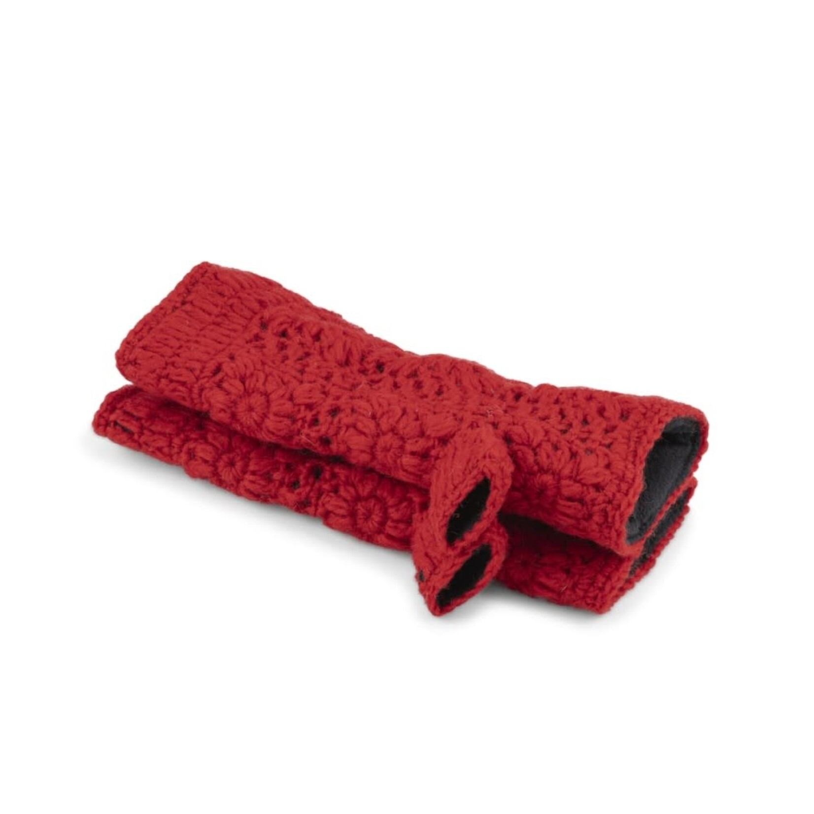 Sjaal met Verhaal Handwarmers Granny Square Rood