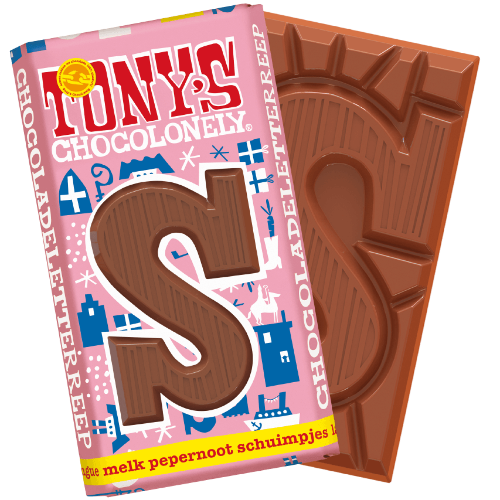 Tony's Chocolonely Tony's Letterreep S Melk Pepernoot Schuimpjes 180 g