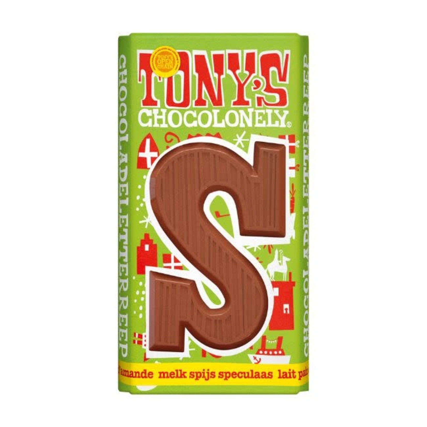 Tony's Chocolonely Tony's Letterreep S Melk Spijs Speculaas, 180gr