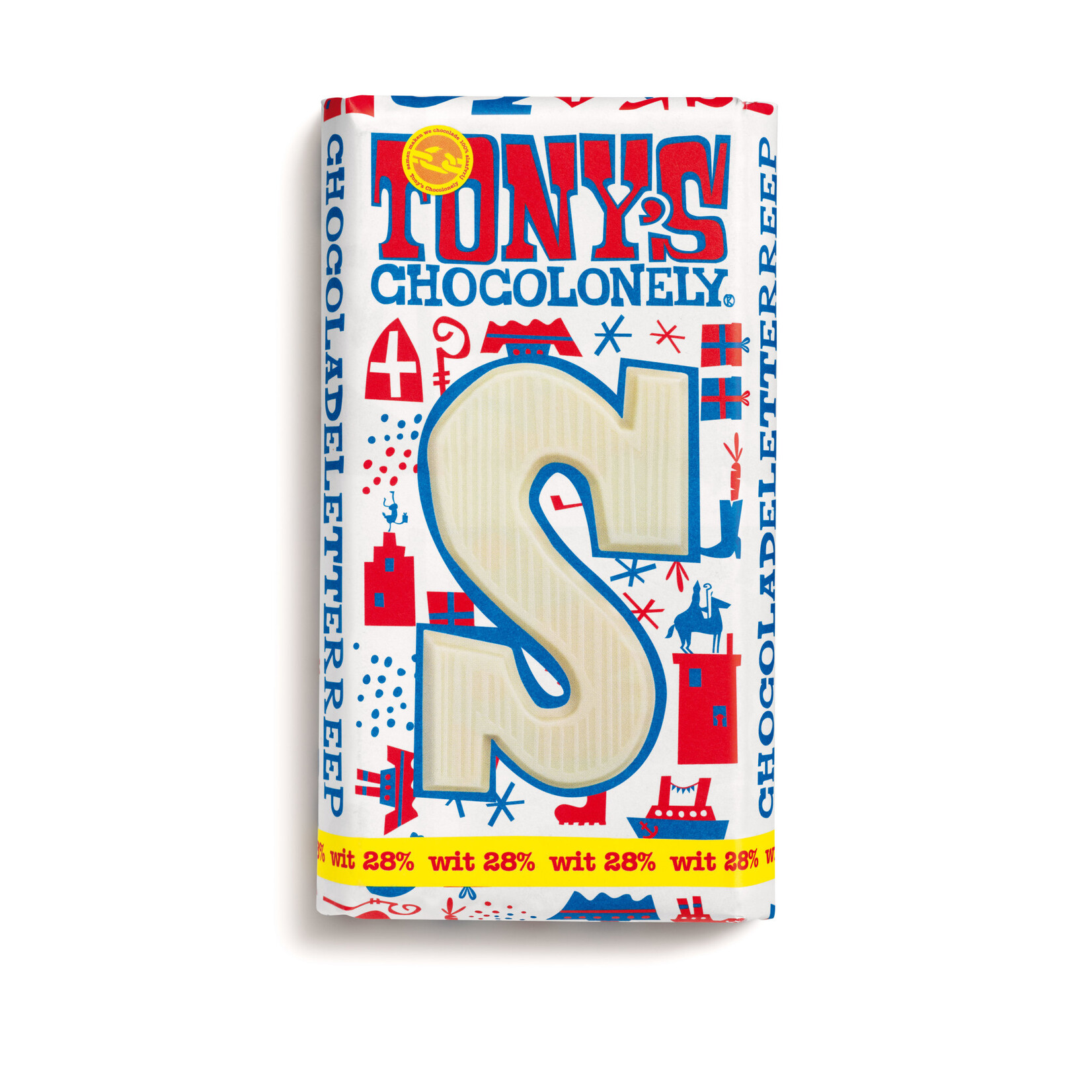Tony's Chocolonely Tony's Letterreep S Wit 180g