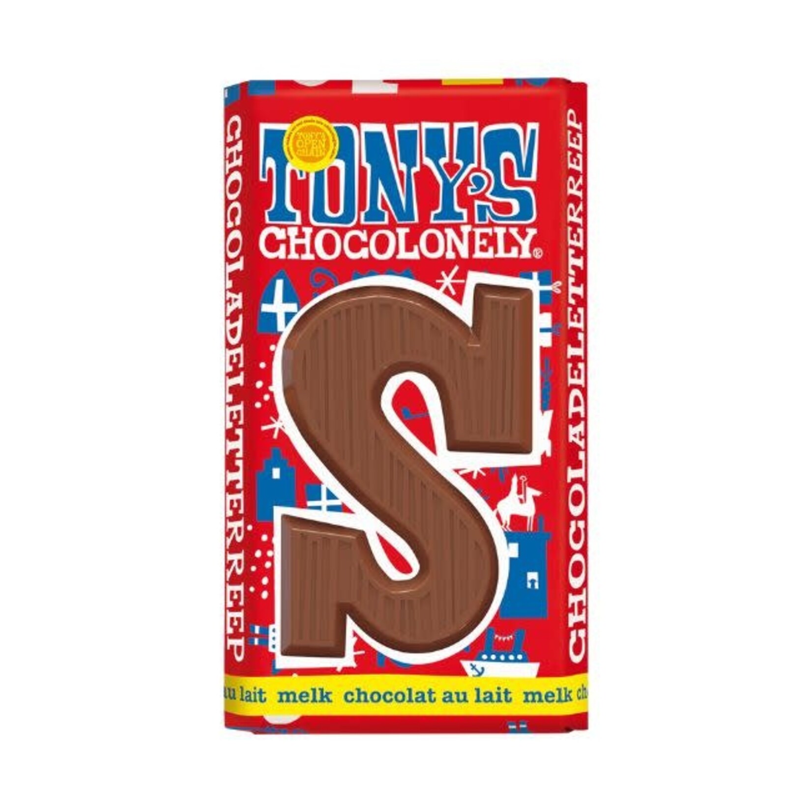 Tony's Chocolonely Tony's Letterreep. 180 grams. S. Melk.