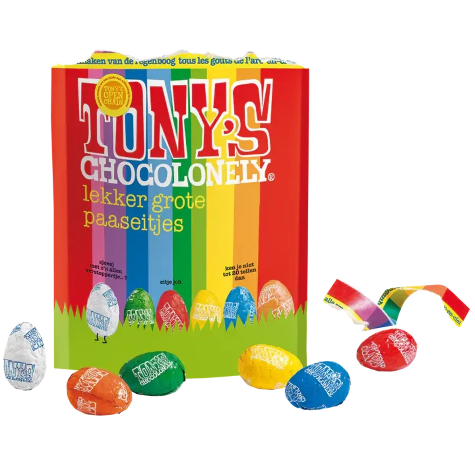 Tony's Chocolonely Tony Grote Paaseitjes  Van De Regenboog 230gr