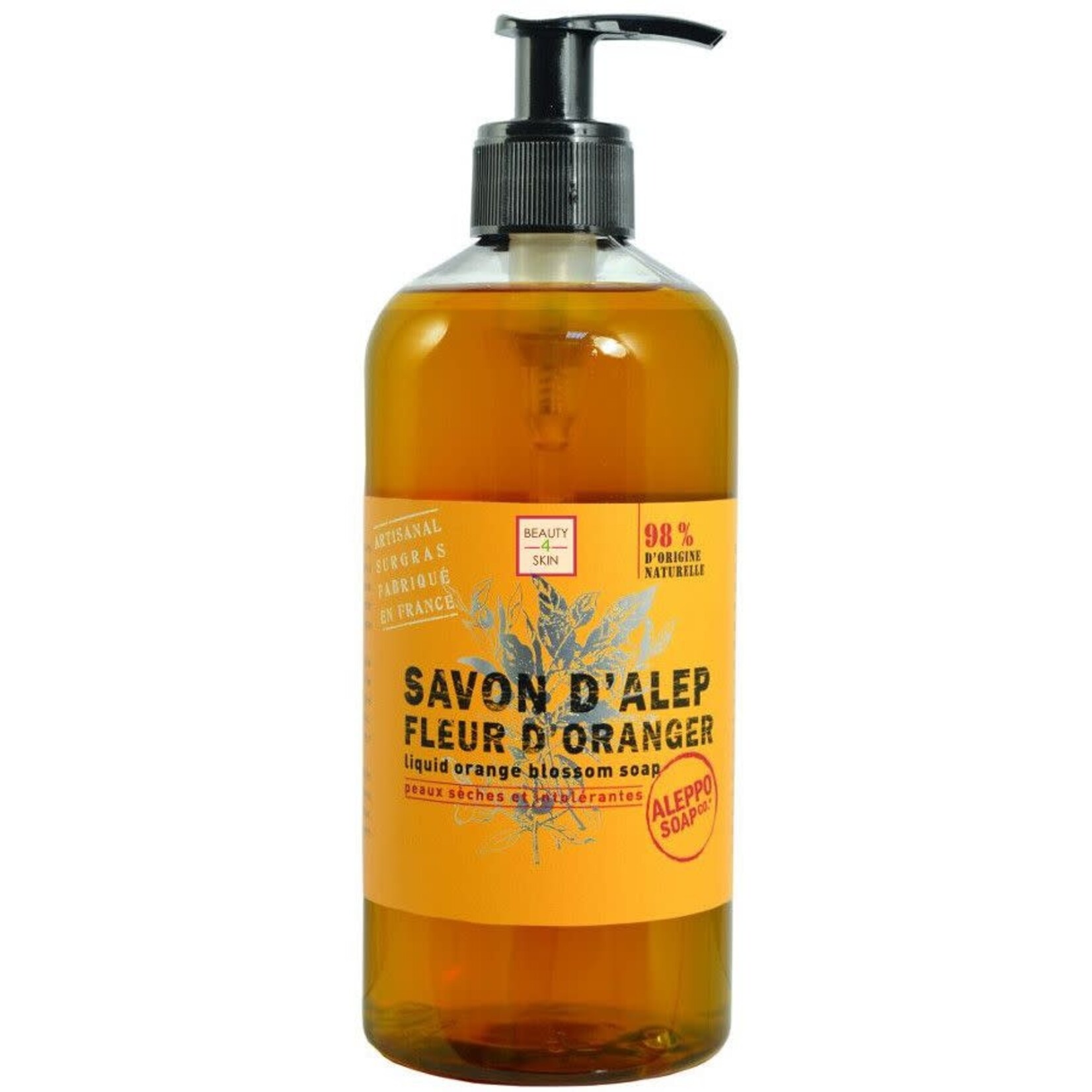 Savon de Provence Aleppo Soap Sinaasappelbloesem pomp 500ml