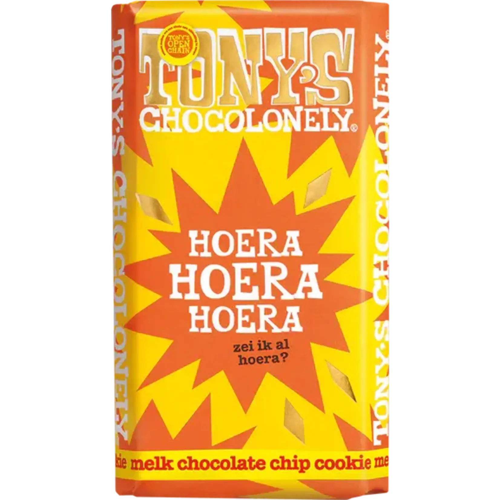 Tony's Chocolonely Tony's Hoera Hoera, Melk Chocolade Chip Cookie