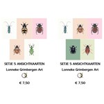 Lonneke Grimbergen Art Kaartenmapje 5 ansichtkaarten