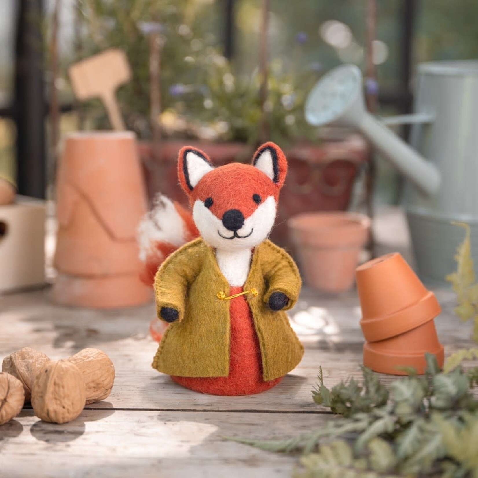 Sjaal met Verhaal Decoratie Vos Indian Summer Lichtgroen