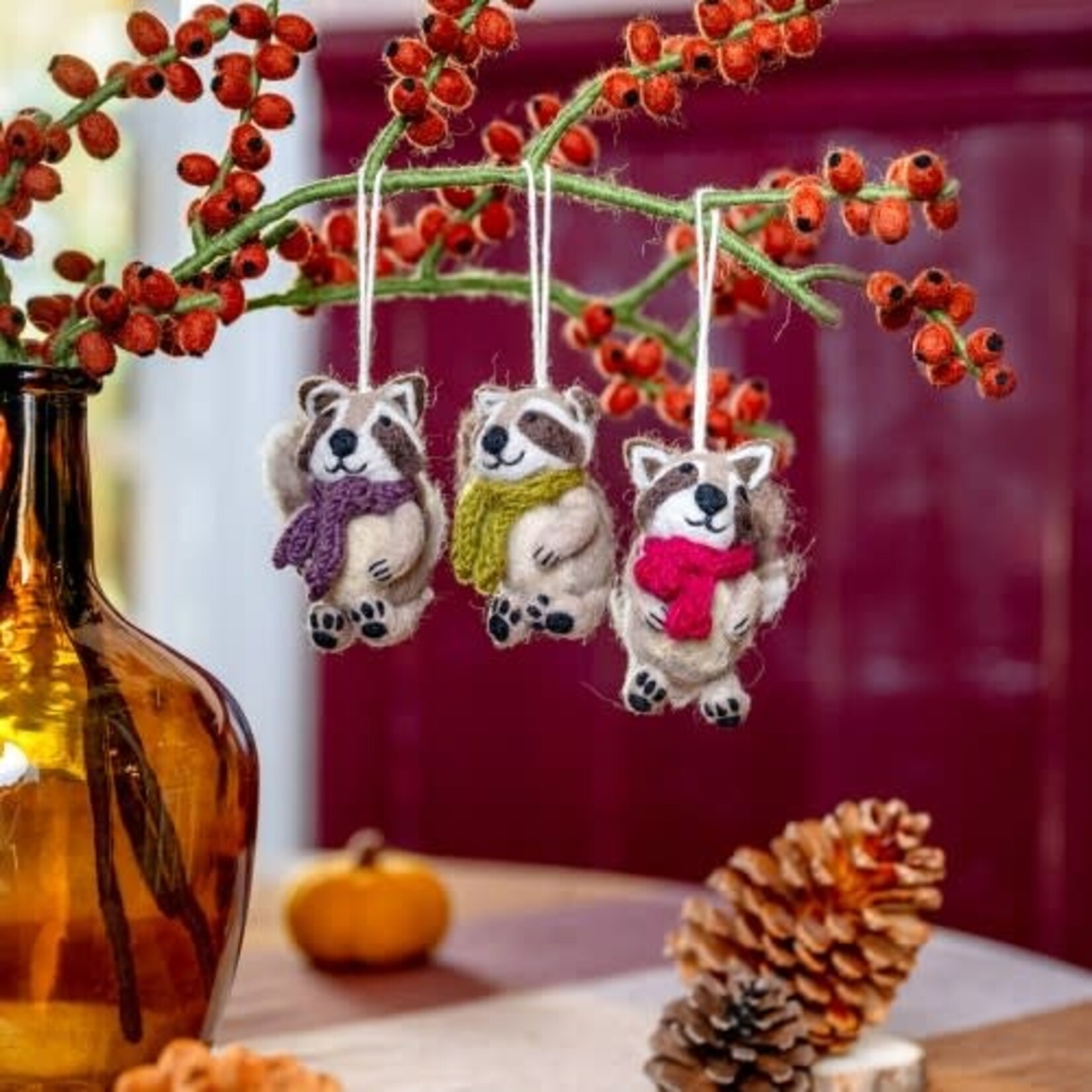 Sjaal met Verhaal Hanger Wasbeer Indian Summer Assorti