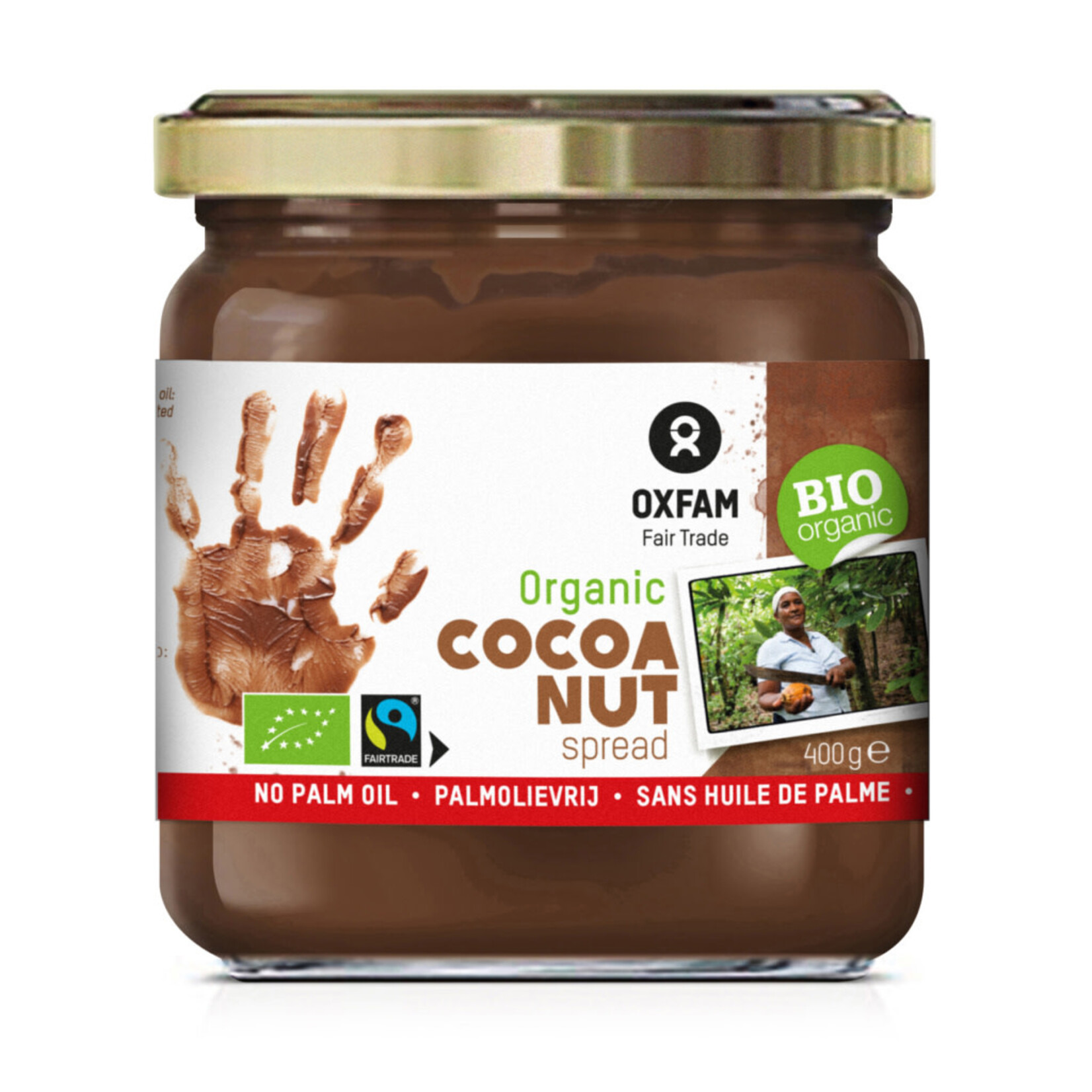 oxfam fair trade Chocoladepasta 400g palmolievrij