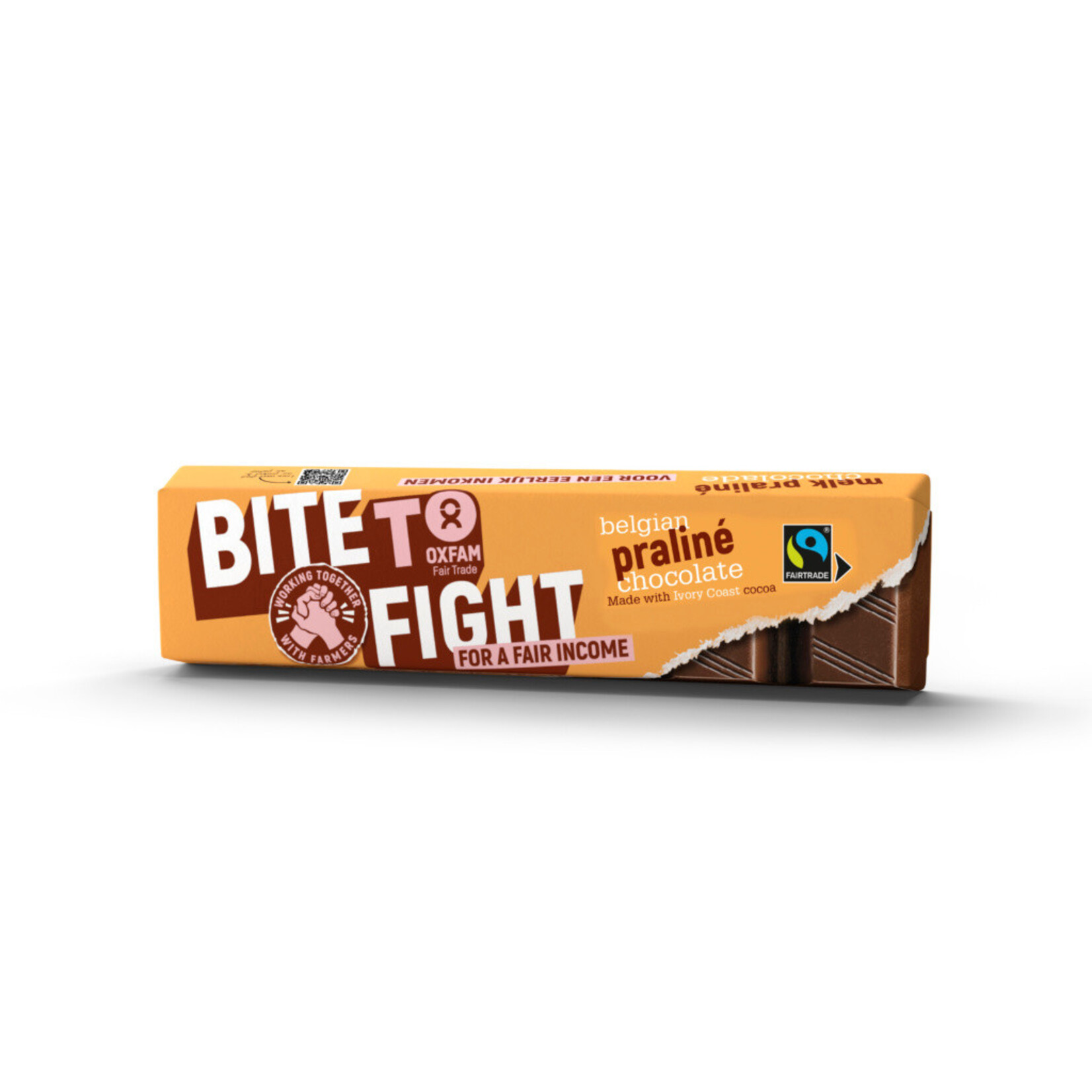 oxfam fair trade Chocoladereep praline 47g