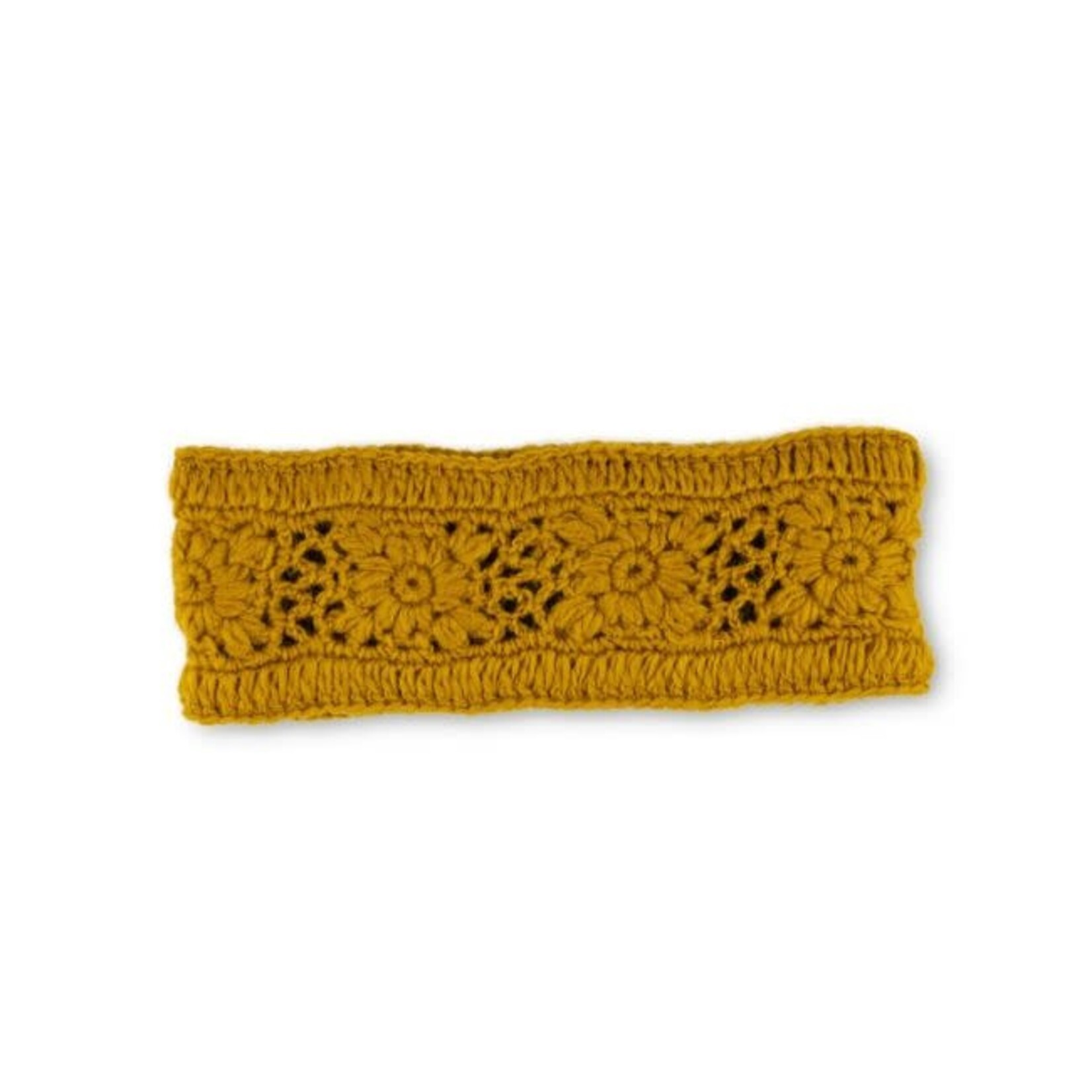 Sjaal met Verhaal Haarband Granny Square Okergeel