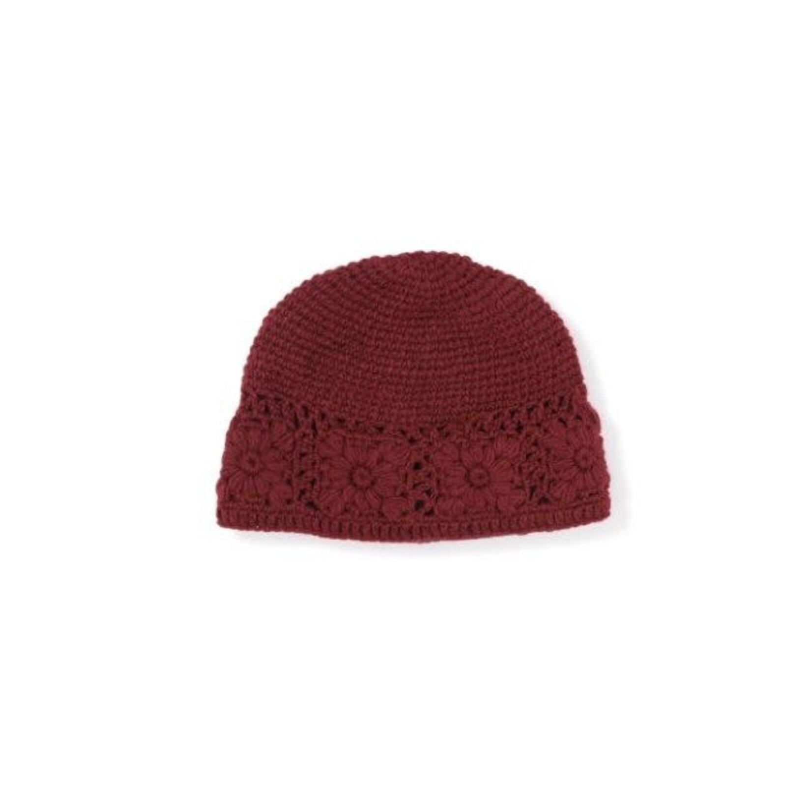 Sjaal met Verhaal Muts Granny Square Bordeaux