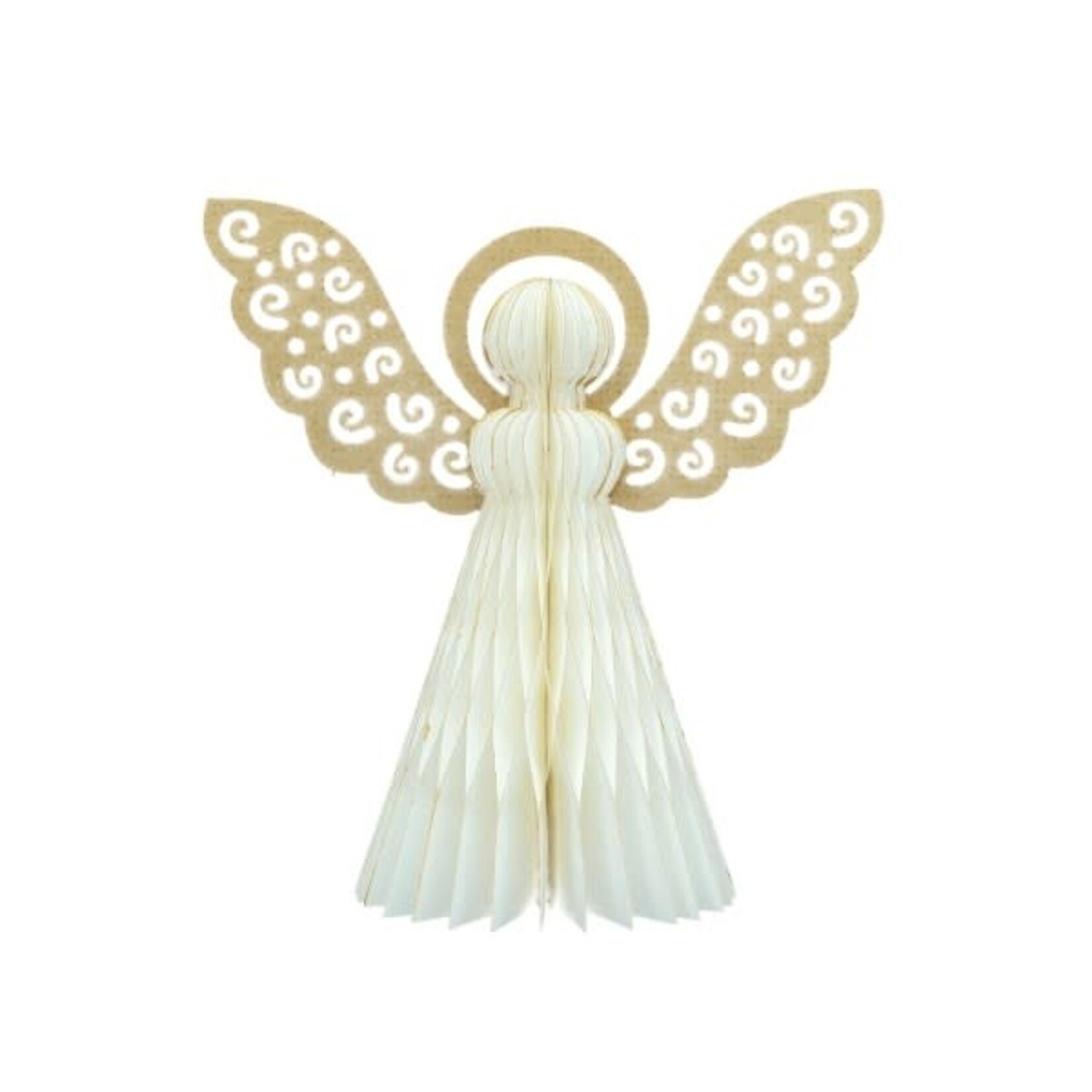 Only Natural Engel Ivoor met Gouden vleugels 10 cm