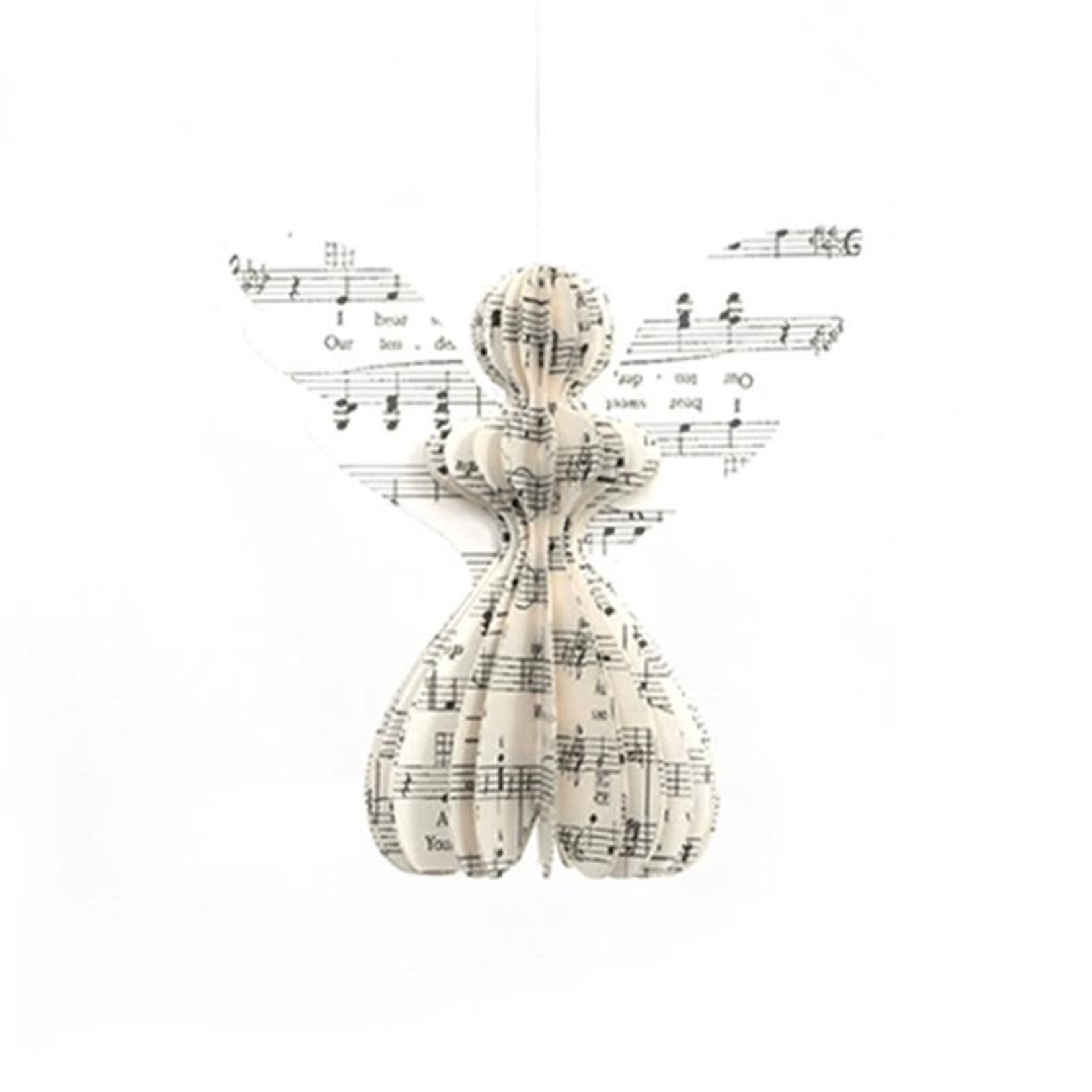 Only Natural Engel papier Muziek 30 cm