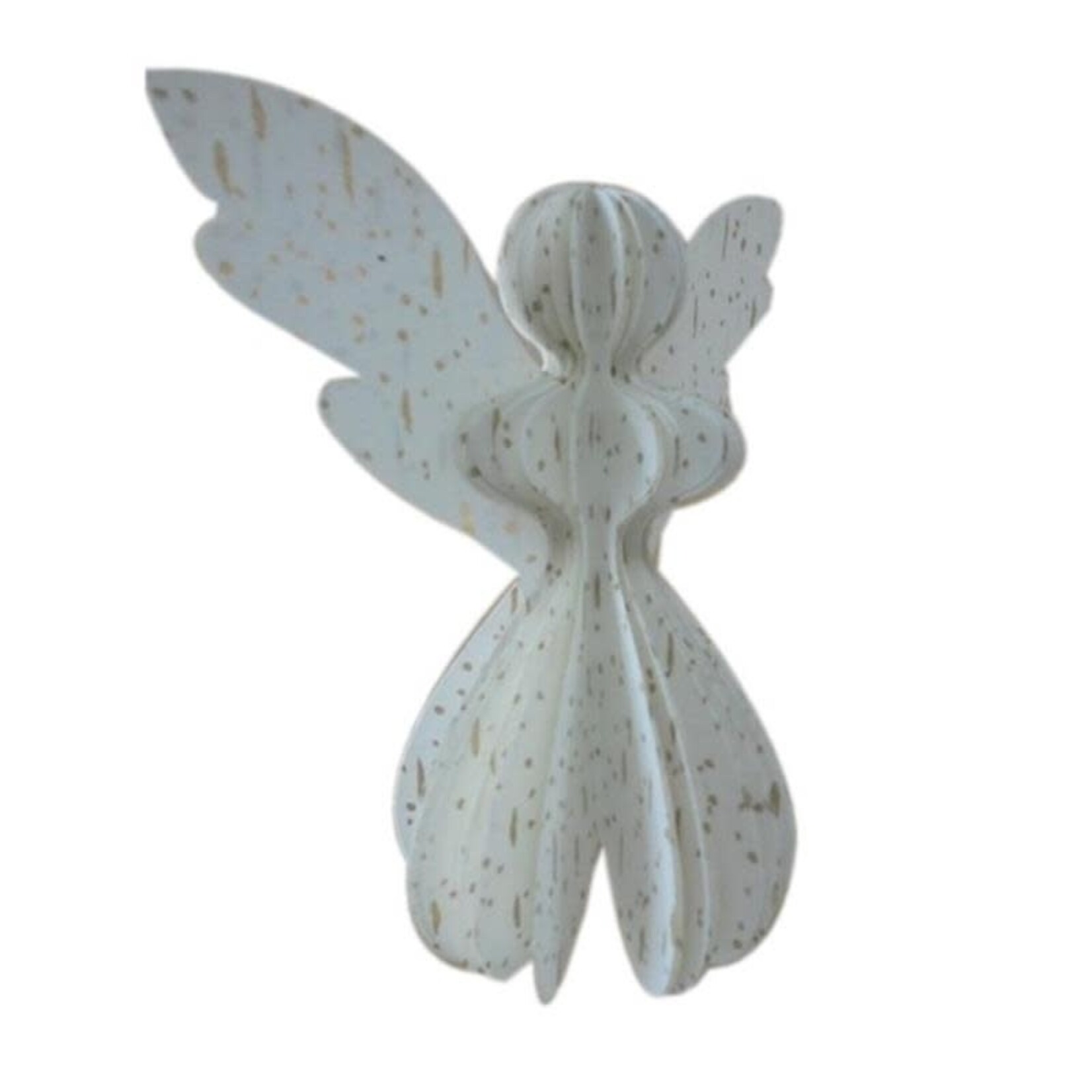 Only Natural Engel papier wit 7.5cm gouden vlekjes