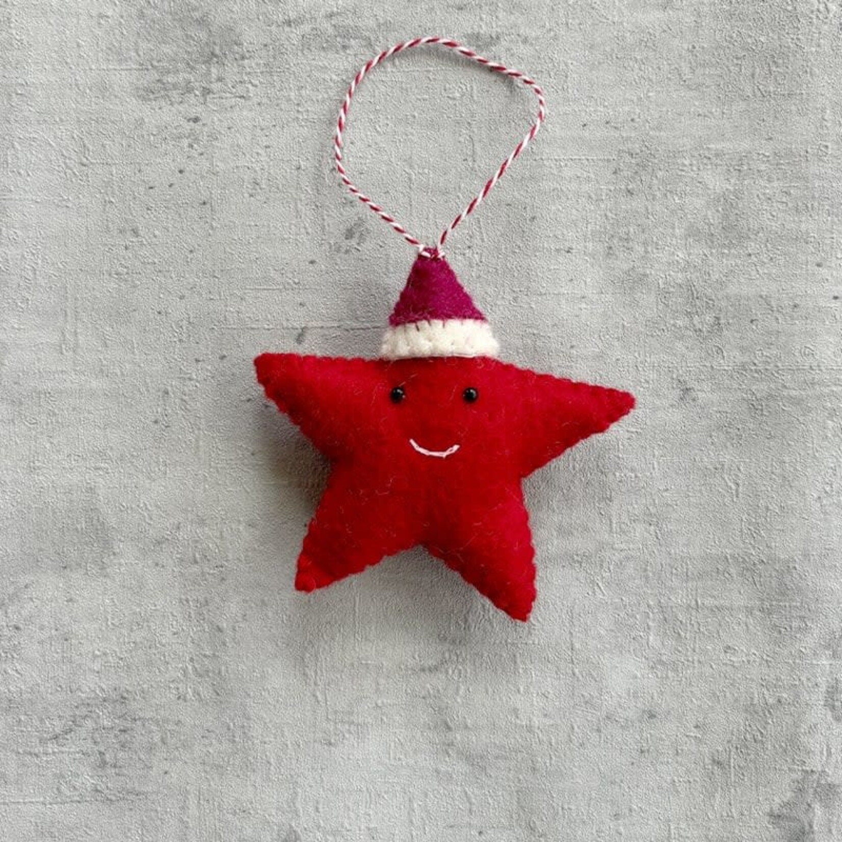 Beyoona Kerst Ster Vilt rood