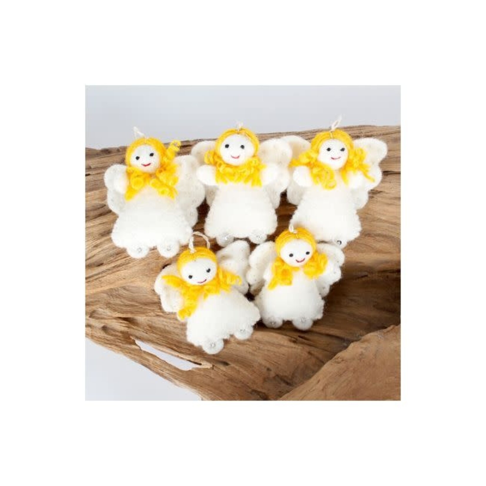 Sjaal met Verhaal Kerstengeltje mini wit