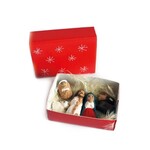 Titicaca Kerststal figuurtjes in luciferdoosje rood