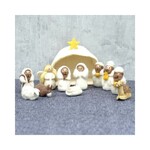 Beyoona Kerststal Vilt Wit