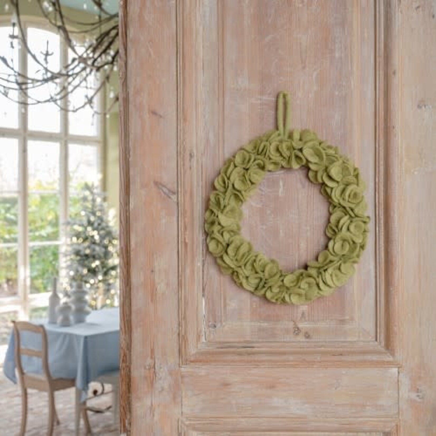 Sjaal met Verhaal Krans Eucalyptus Lichtgroen