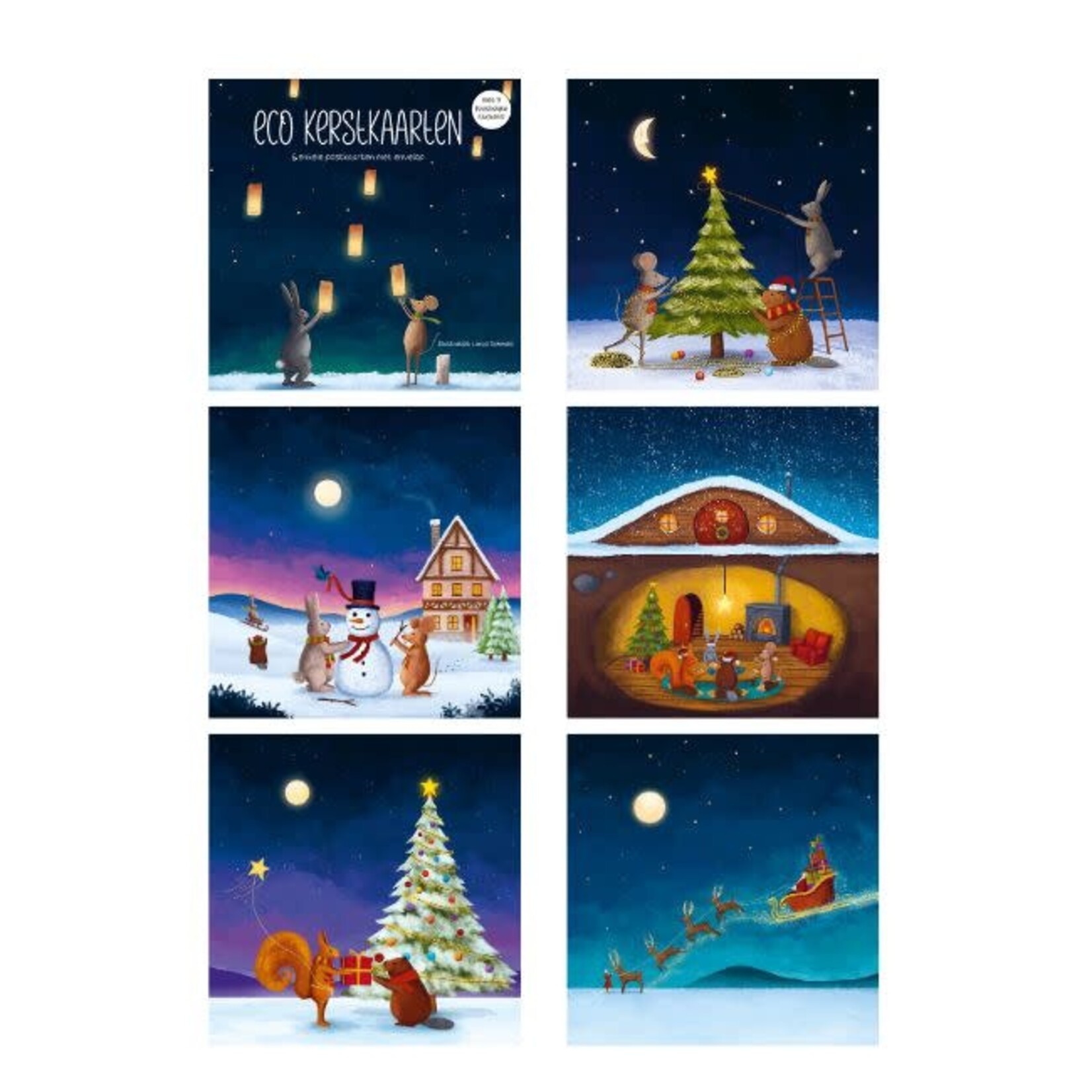 Zintenz Eco Kerstkaarten Set 21 Lance Schmale