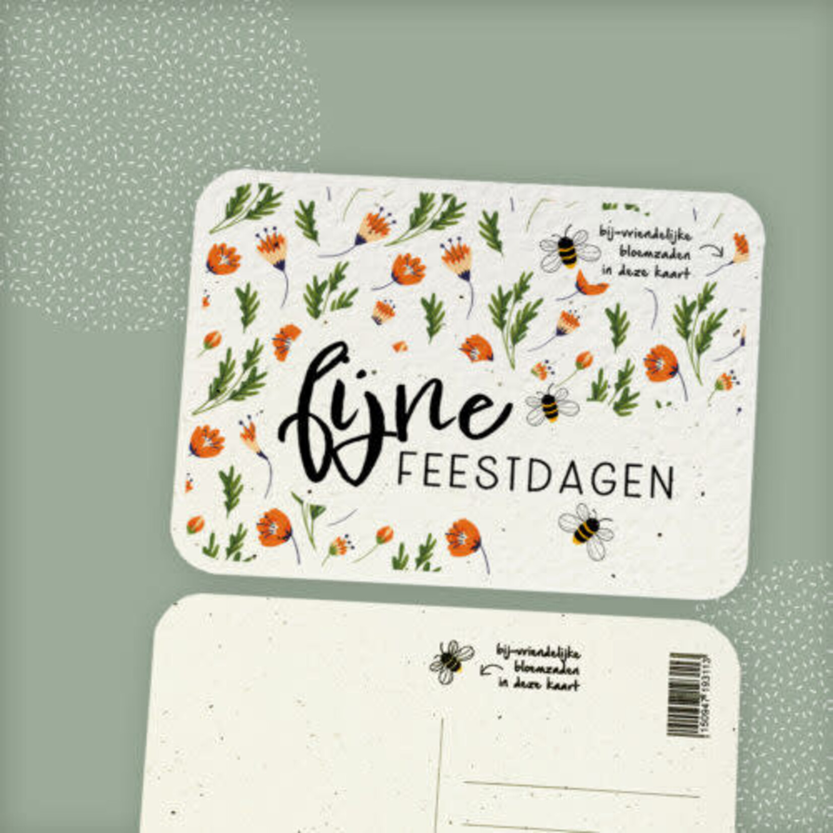 BloomyourMessage Bloeikaart: Fijne Feestdagen