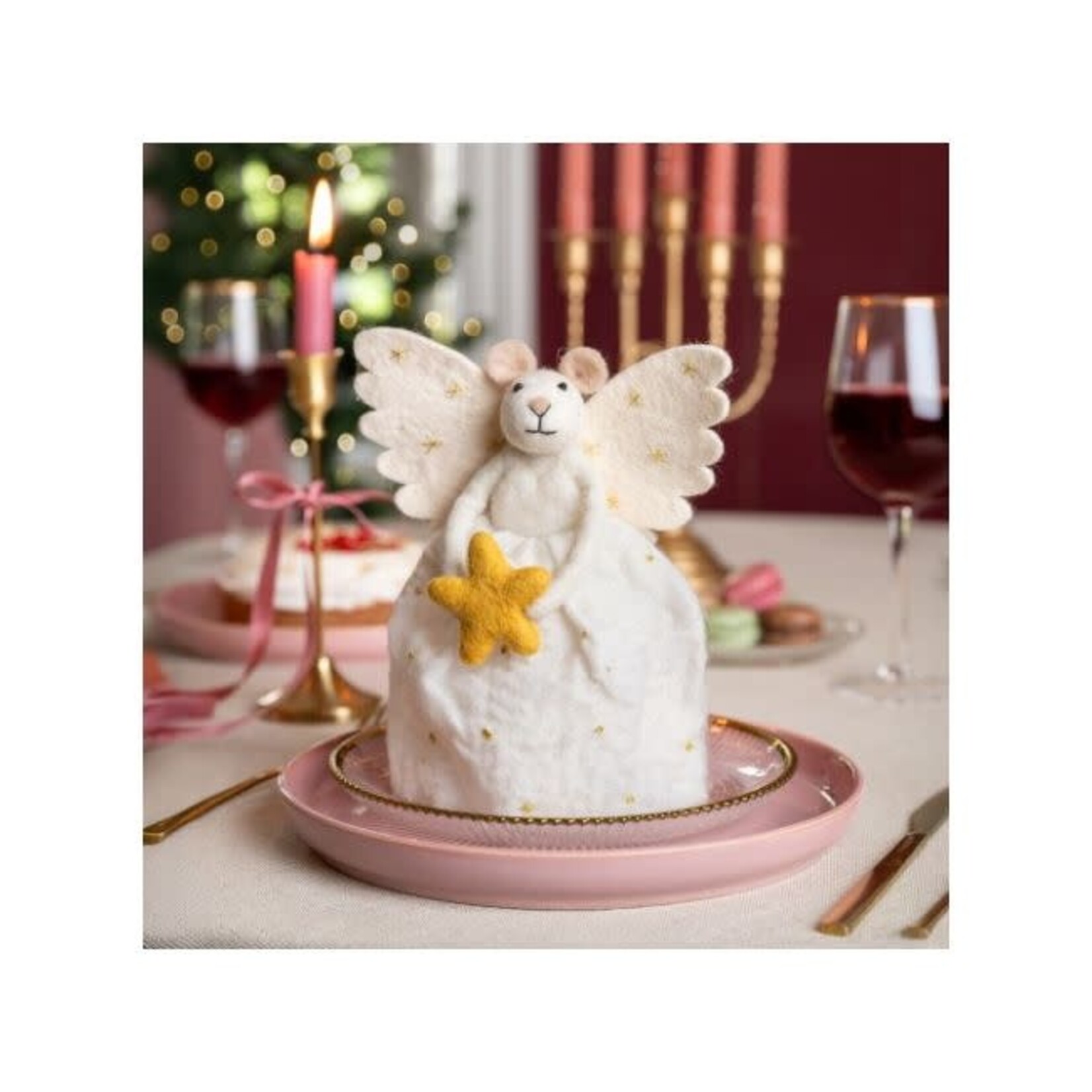 Sjaal met Verhaal Decoratie Muis ENGEL met Ster