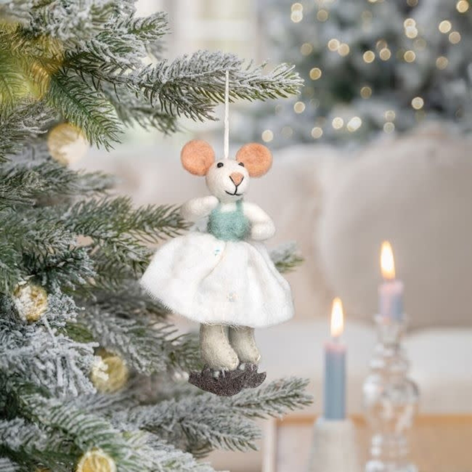 Sjaal met Verhaal Hanger Muis Kunstschaatster