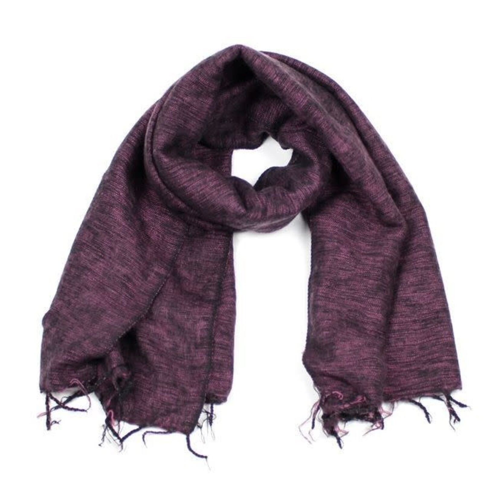 Sjaal met Verhaal Sjaal Aubergine