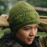 Sjaal met Verhaal Muts Granny Square Legergroen