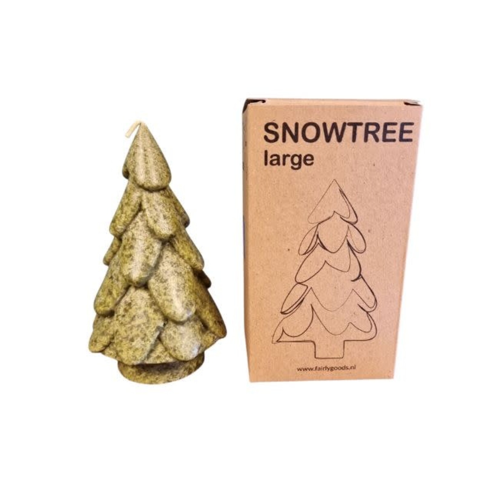 Fairly Goods Kaars Boom rond L Olijf groen crystal