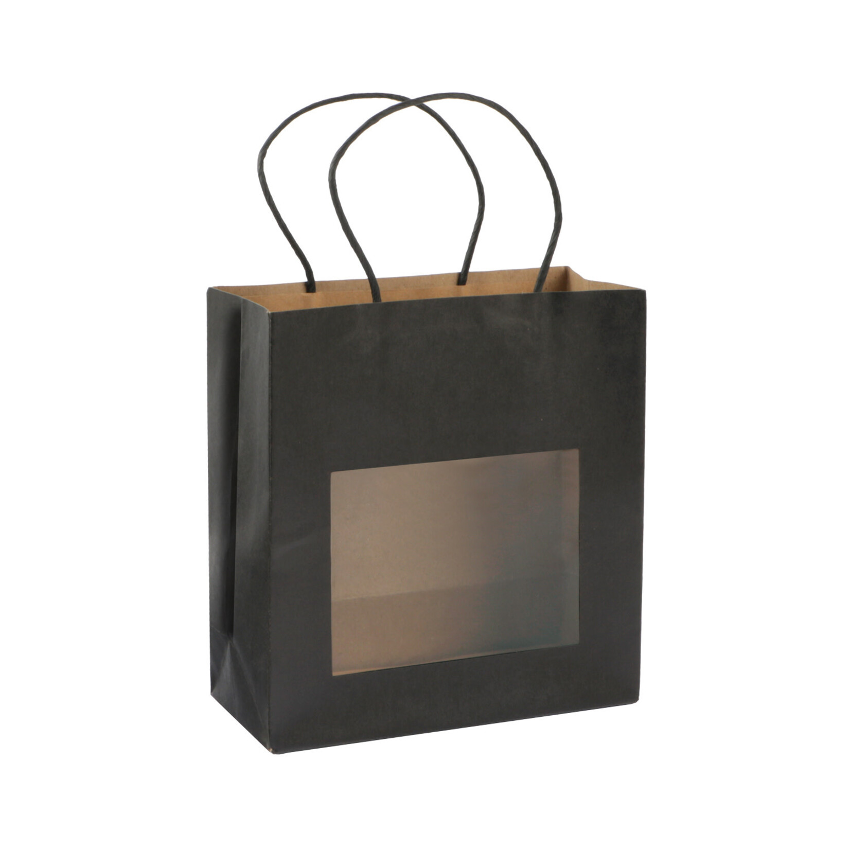 Jongeneel Verpakkingen Cadeau Tas met Venster 18x8x19 zwart