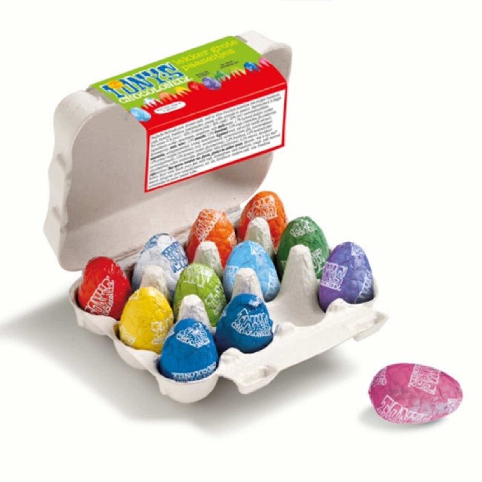 Tony's Chocolonely Tony's Paaseitjes Doosje 12 stuks 150gr