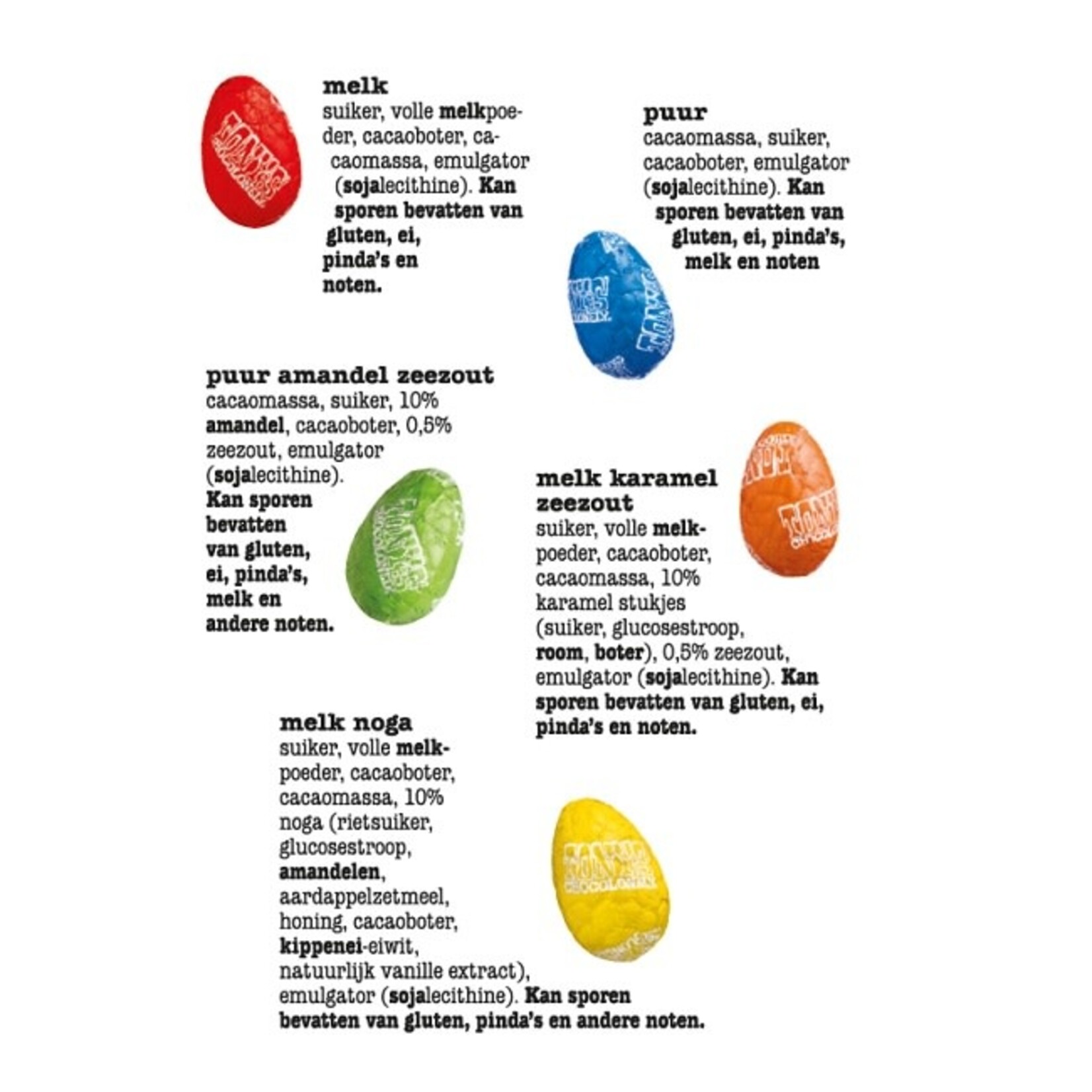 Tony's Chocolonely Tony's Paaseitjes Doosje 12 stuks 150gr