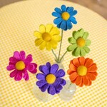 Sjaal met Verhaal Bloem vilt Margrietje Multicolor