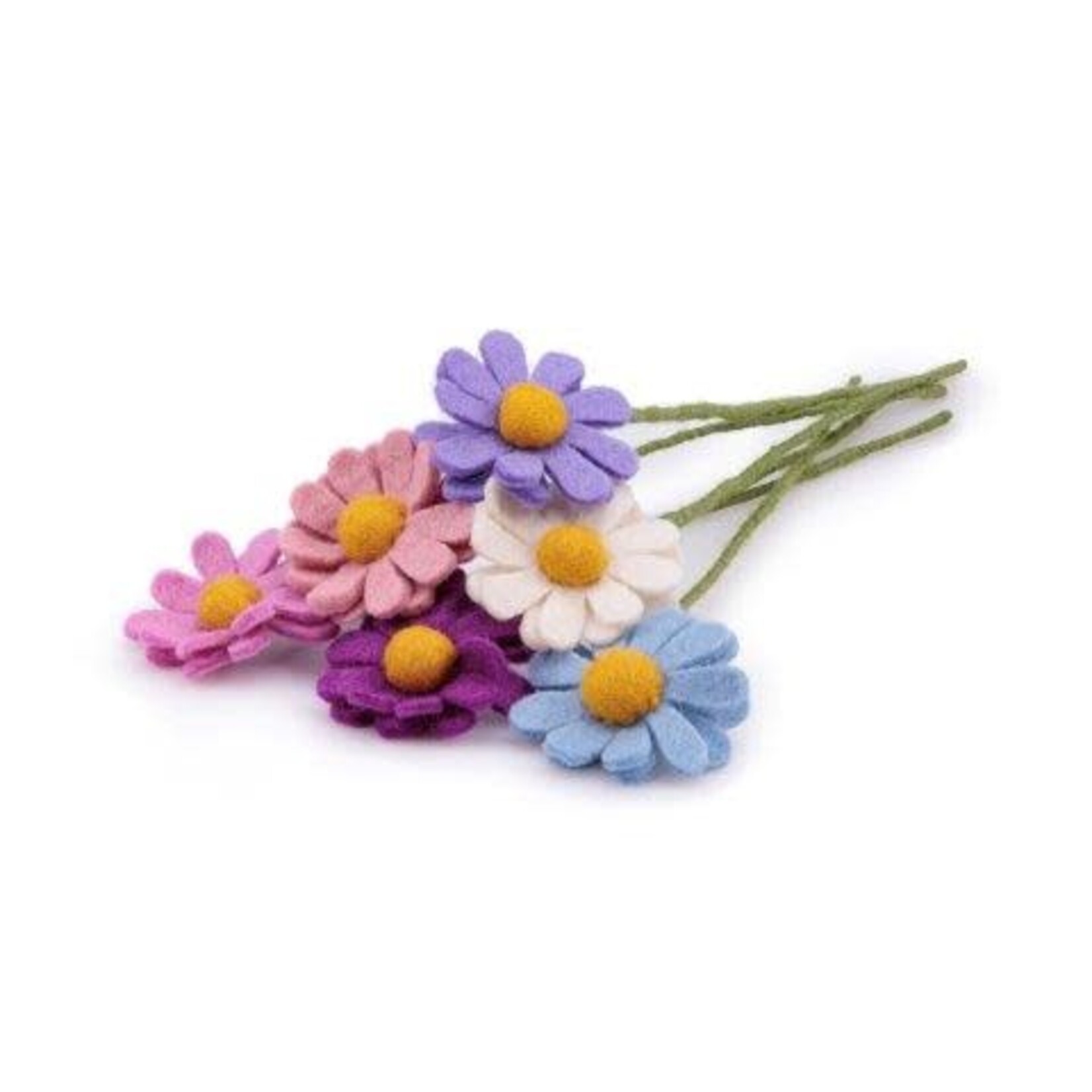 Sjaal met Verhaal Bloem vilt Margrietje Violettinten