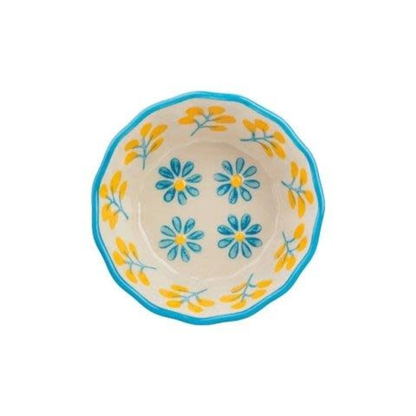 Tranquillo Muffin vorm FLORAL Blauw-geel