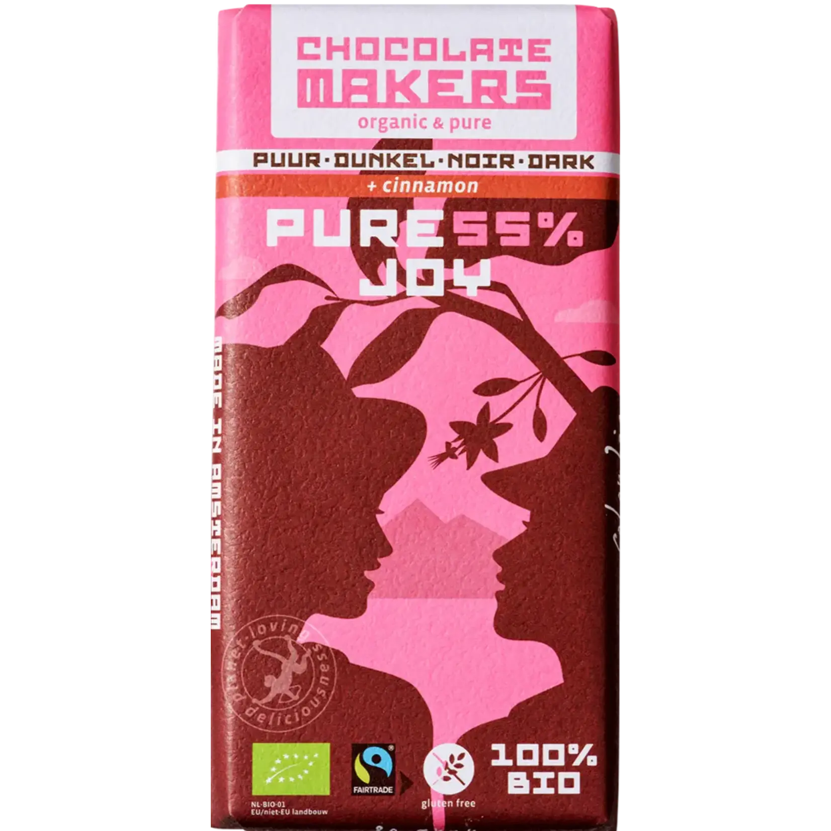 Chocolate Makers Chocolate Makers Puur Joy 55% met Kaneel Colombia