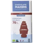 Chocolate Makers Chocolate Makers Dark 75% met Cacaostukjes Dominikaanse Republiek