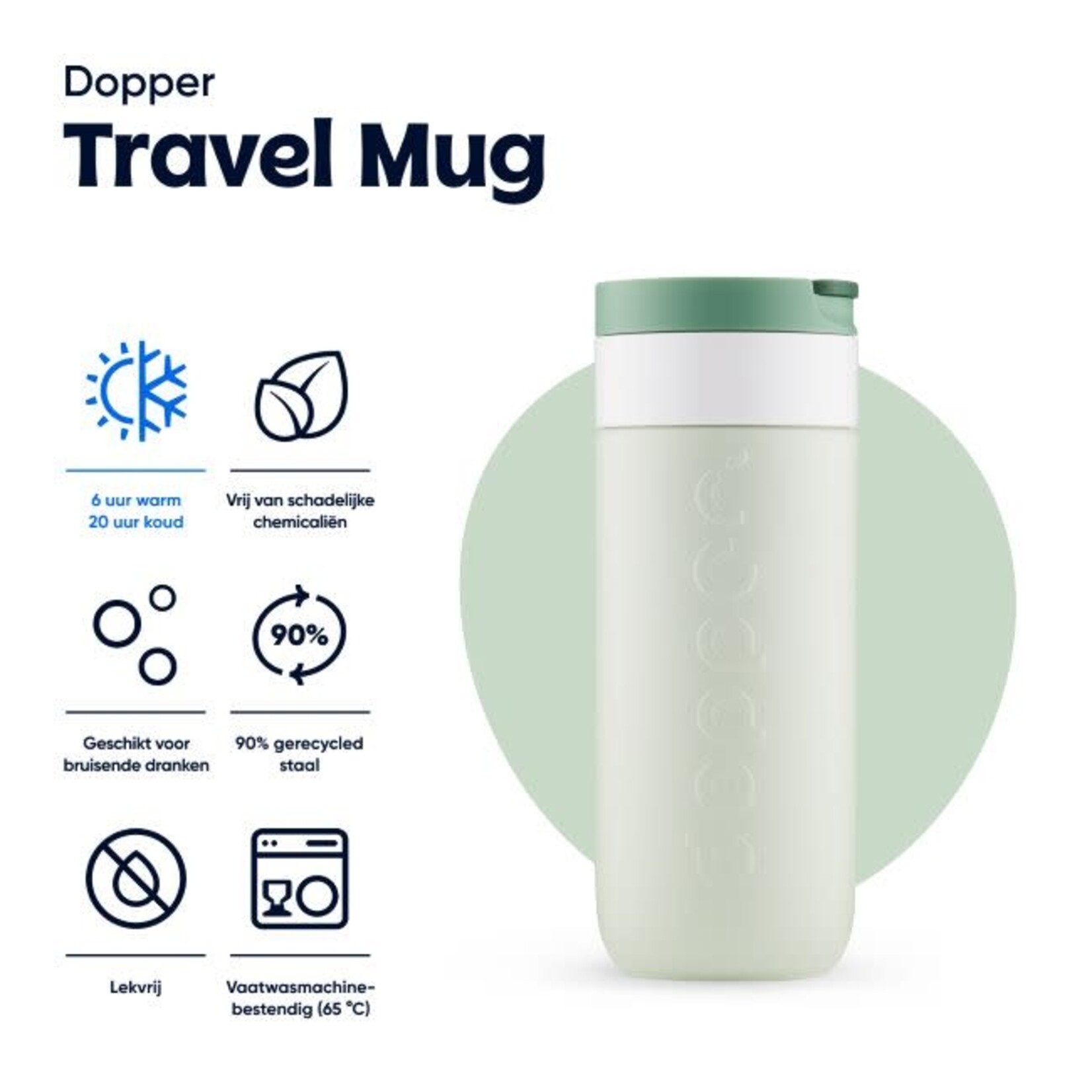 Dopper Dopper Travel Mug (400 ml) - Forest Green