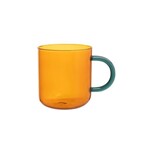 Tranquillo Beker glas Rainbow Oranje-groen