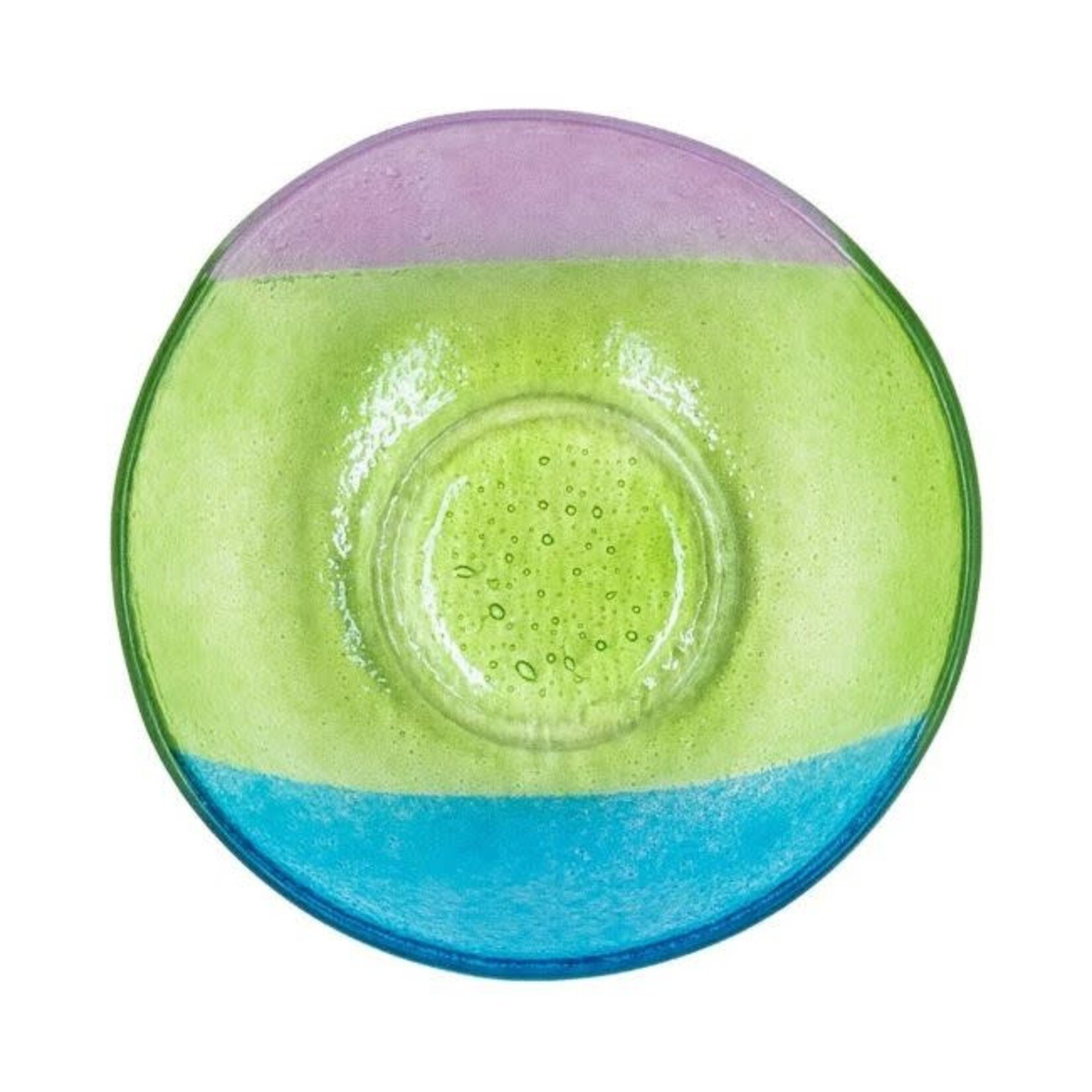 Tranquillo Schaal glas Floating Hues Groen-blauw-lila 16,5cm